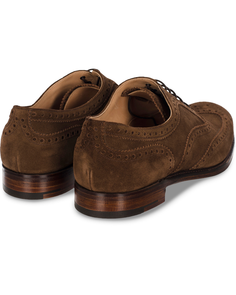 Hombres | Cheaney Arthur III Brogue Brown Plough Suede | Cheaney | Arthur III Brogue Brown Plough Suede