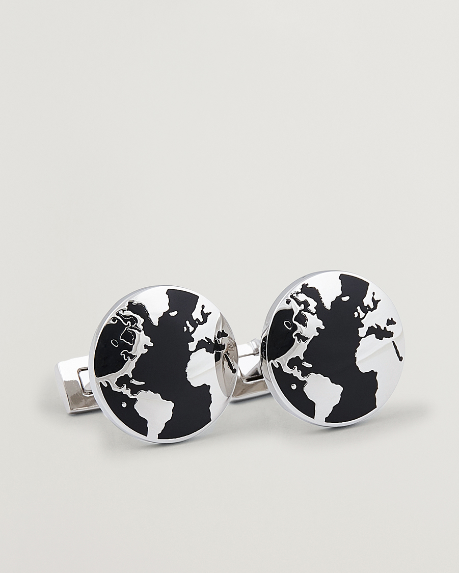 Hombres | Skultuna Cuff Links World Traveler Black | Skultuna | Cuff Links World Traveler Black