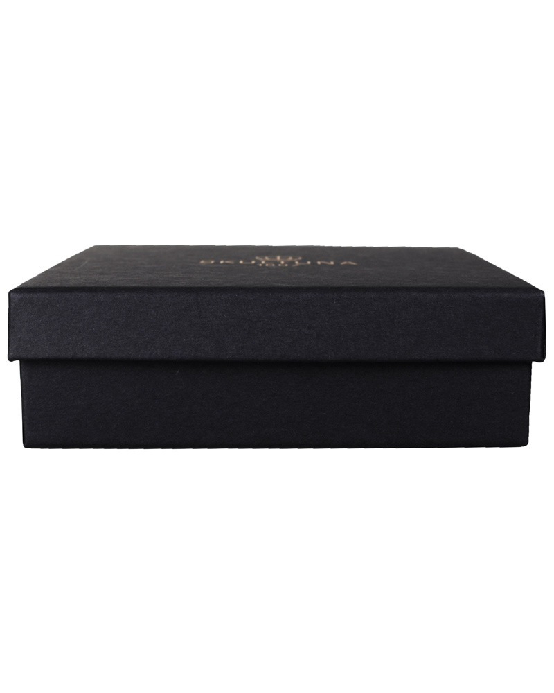 Hombres | Skultuna Two Row Leather Bracelet Dark Green Gold | Skultuna | Two Row Leather Bracelet Dark Green Gold