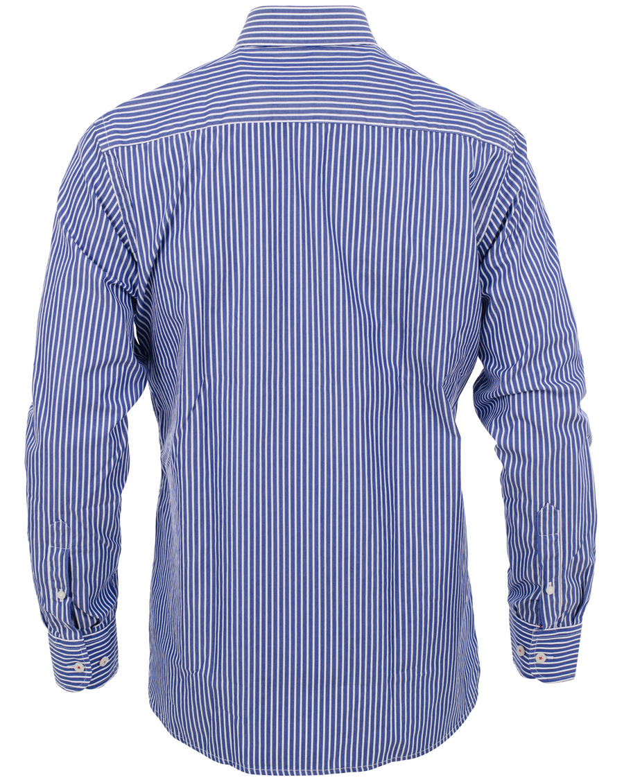 Hombres | Camisas | Hackett | Wide Stripe Emblem Shirt Tailored Fit Blue/White