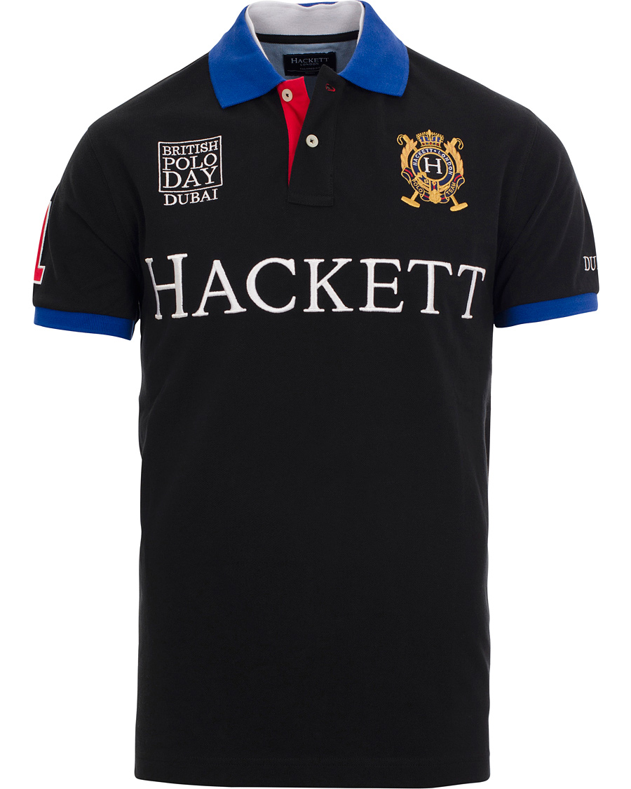 Hombres | Polos | Hackett | British Polo Day Dubai Piké Black