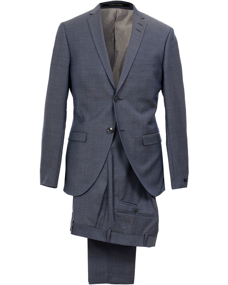 Hombres | Trajes | Tiger of Sweden | Jil Suit 100% Wool  Steel Blue