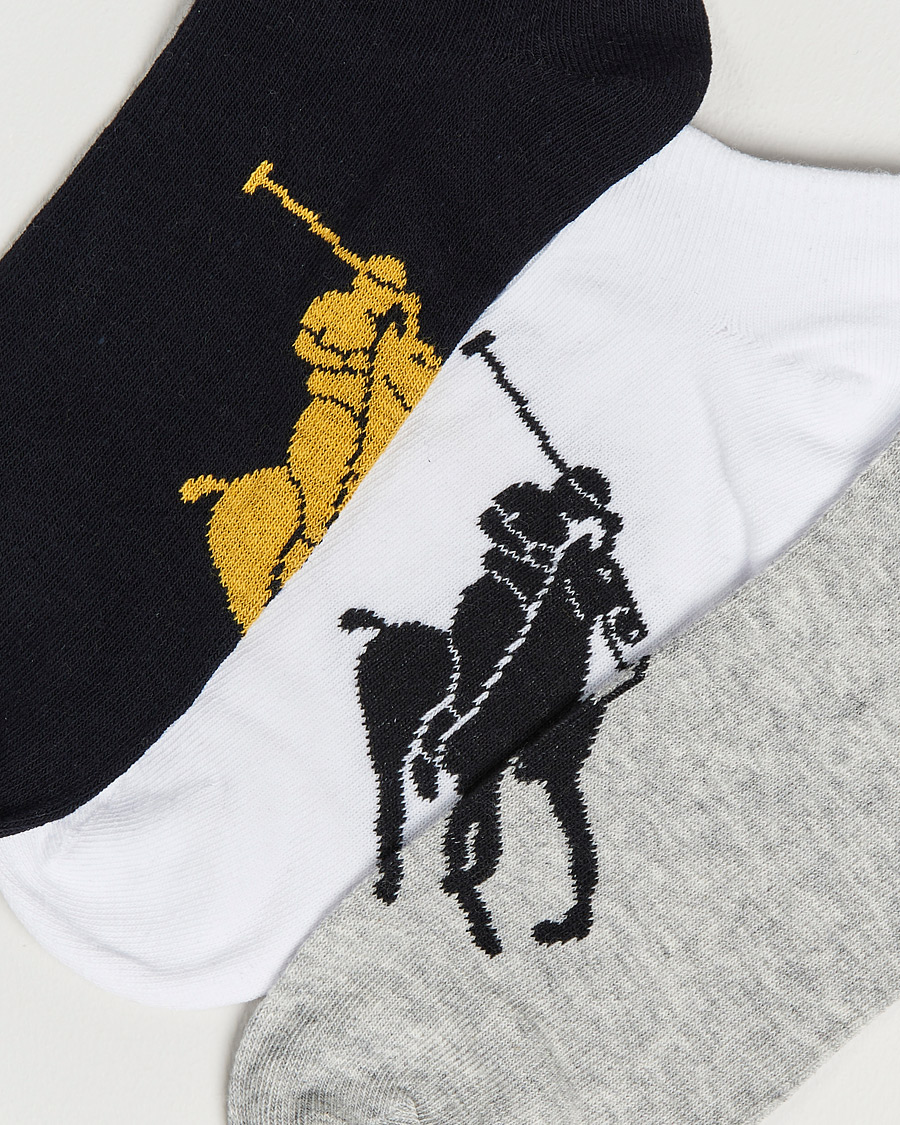 Hombres | Ropa interior y calcetines | Polo Ralph Lauren | 3-Pack Sneaker Sock Grey/White/Black