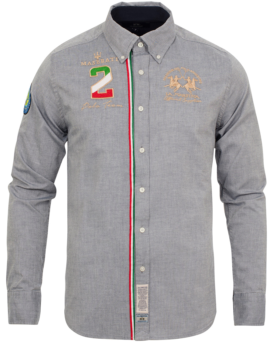 Hombres | Camisas | La Martina | Maserati Oxford Shirt Navy