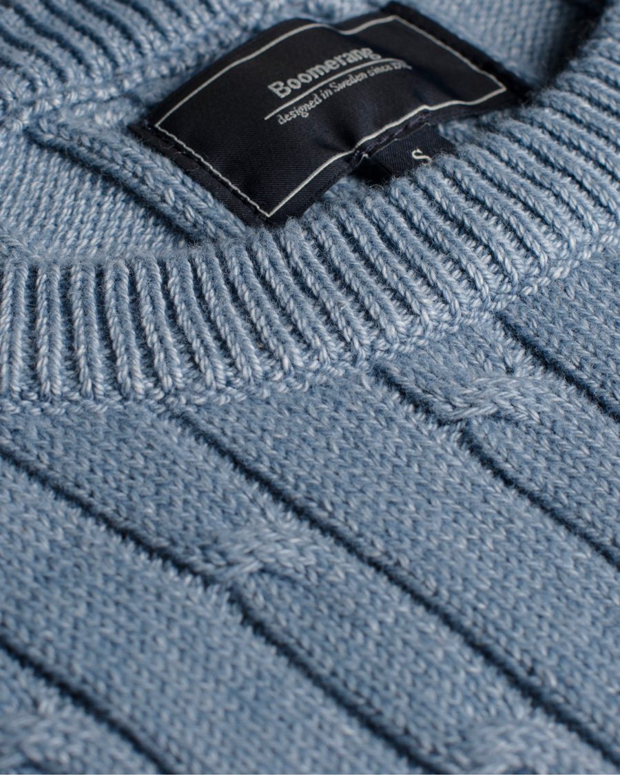Hombres | Jerséis y prendas de punto | Boomerang | Lund Cable Knit Aura Blue