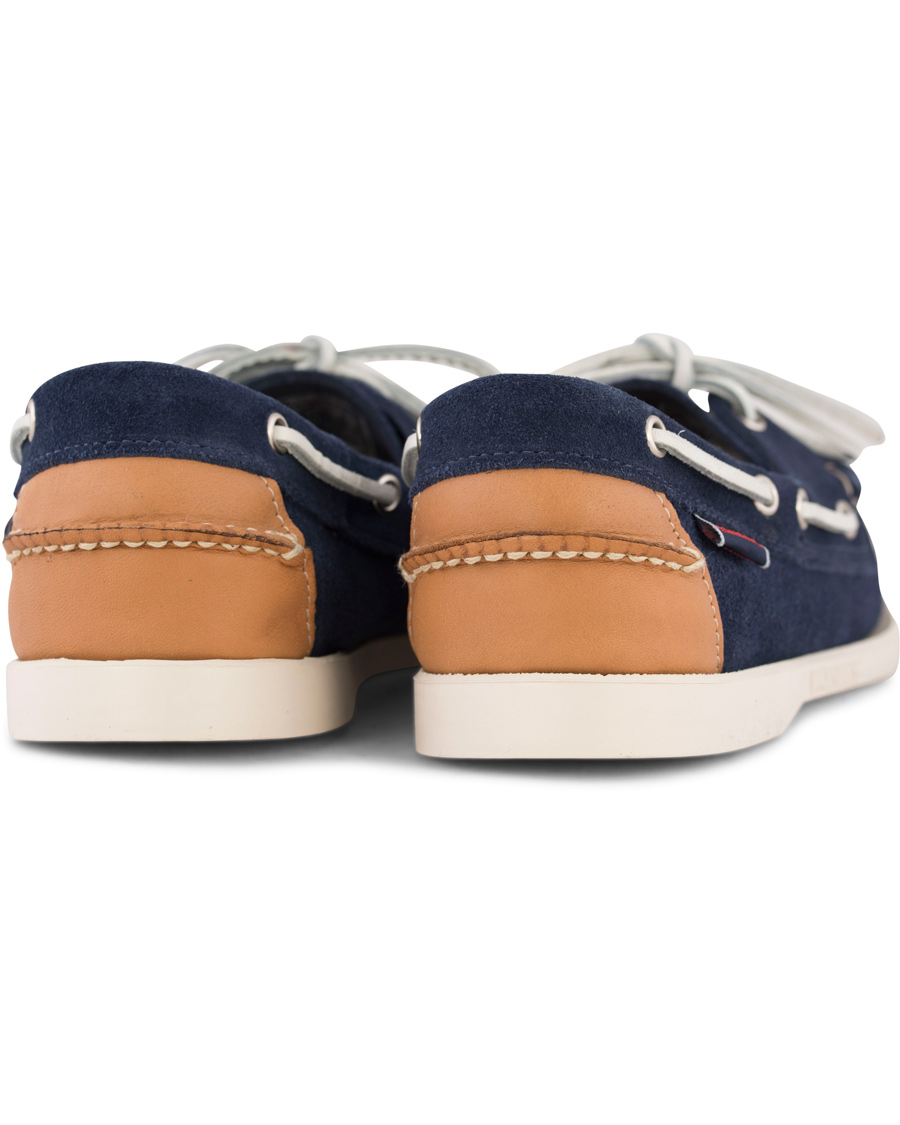 Hombres | Sebago Spinnaker Navy Suede/Tan Leather | Sebago | Spinnaker Navy Suede/Tan Leather