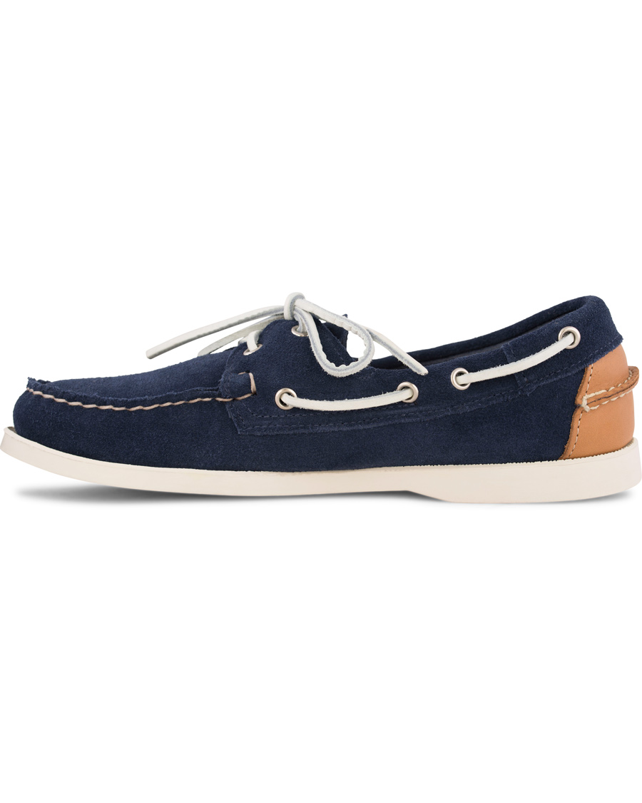 Hombres | Sebago Spinnaker Navy Suede/Tan Leather | Sebago | Spinnaker Navy Suede/Tan Leather