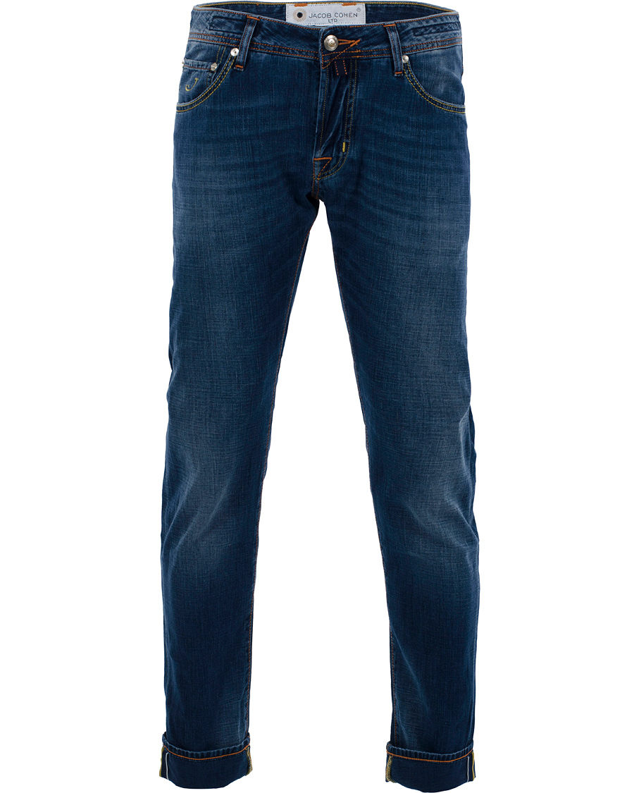 Hombres | Vaqueros | Jacob Cohën | 622 Luxury Edition Jeans Mid Blue/Red Label