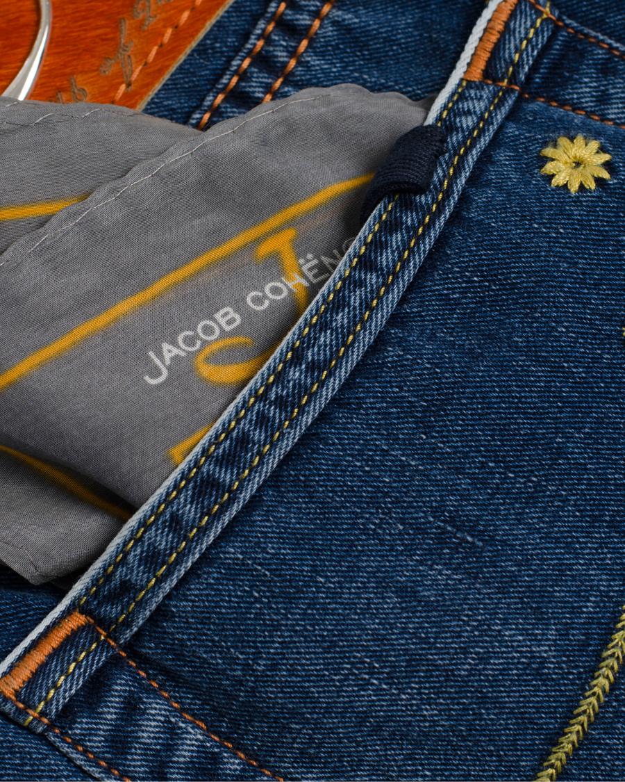 Hombres | Vaqueros | Jacob Cohën | 622 Luxury Edition Jeans Mid Blue/Red Label