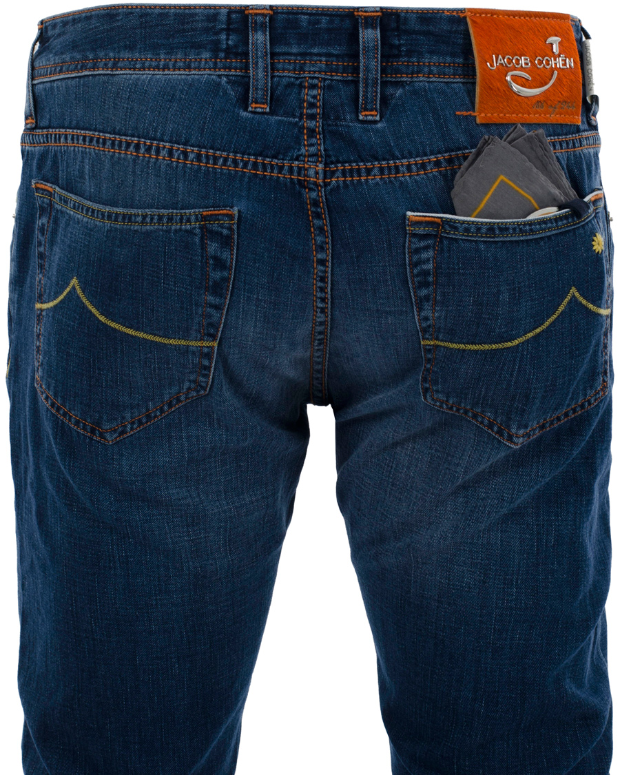 Hombres | Vaqueros | Jacob Cohën | 622 Luxury Edition Jeans Mid Blue/Red Label