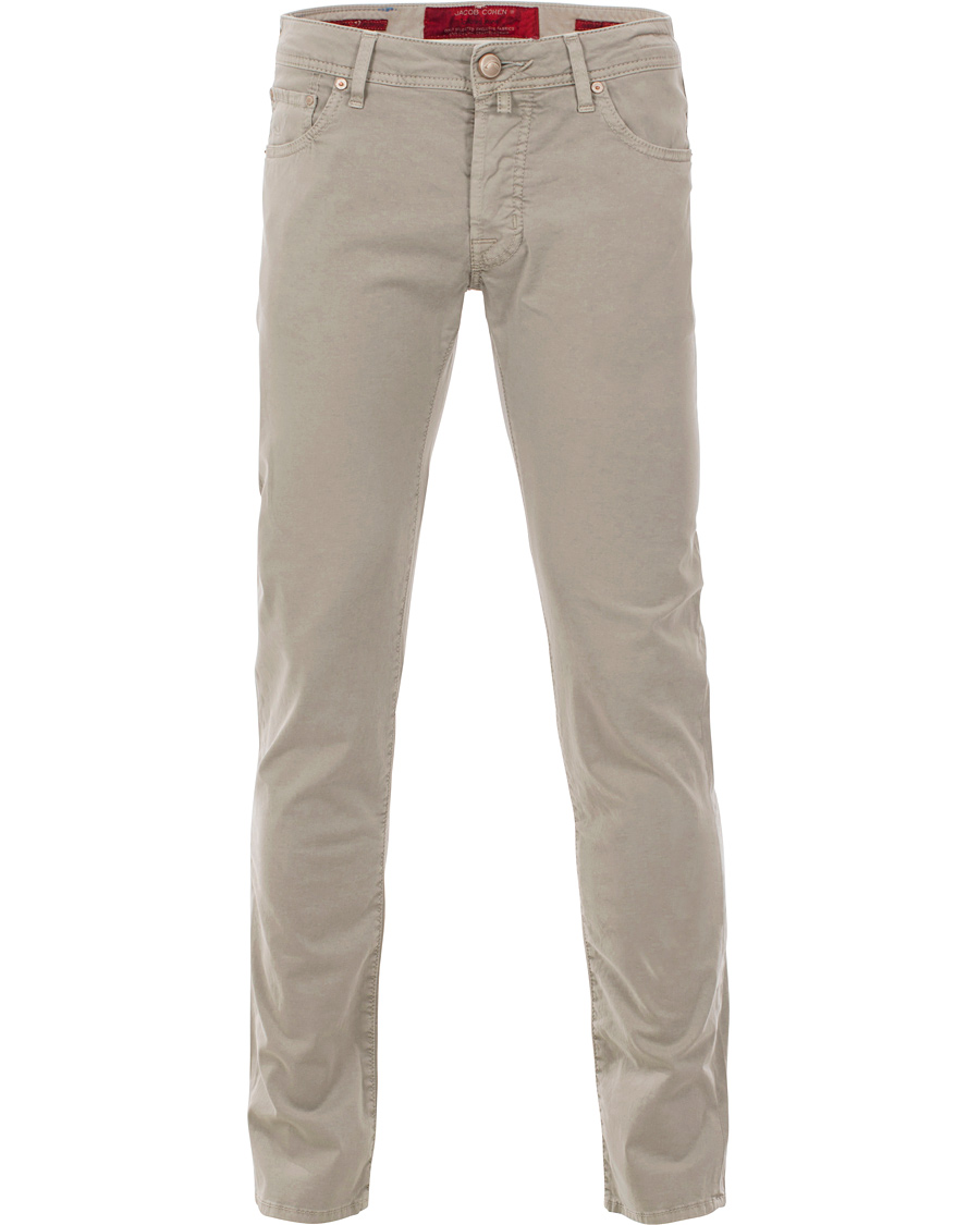 Hombres | Pantalones | Jacob Cohën | 622 Slim 5-Pocket Trousers Pearl Grey