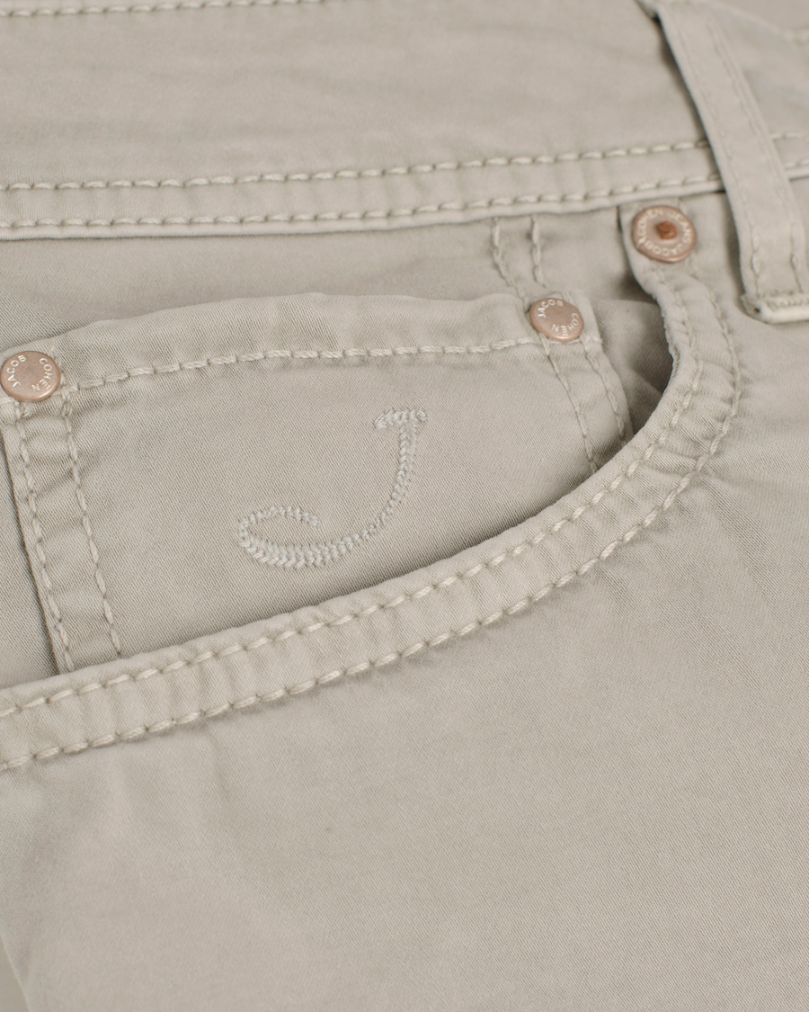Hombres | Pantalones | Jacob Cohën | 622 Slim 5-Pocket Trousers Pearl Grey