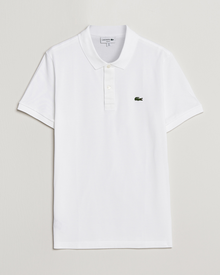 Hombres | Polos | Lacoste | Slim Fit Polo Piké White