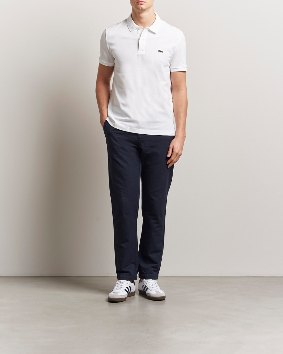 Hombres | Polos | Lacoste | Slim Fit Polo Piké White