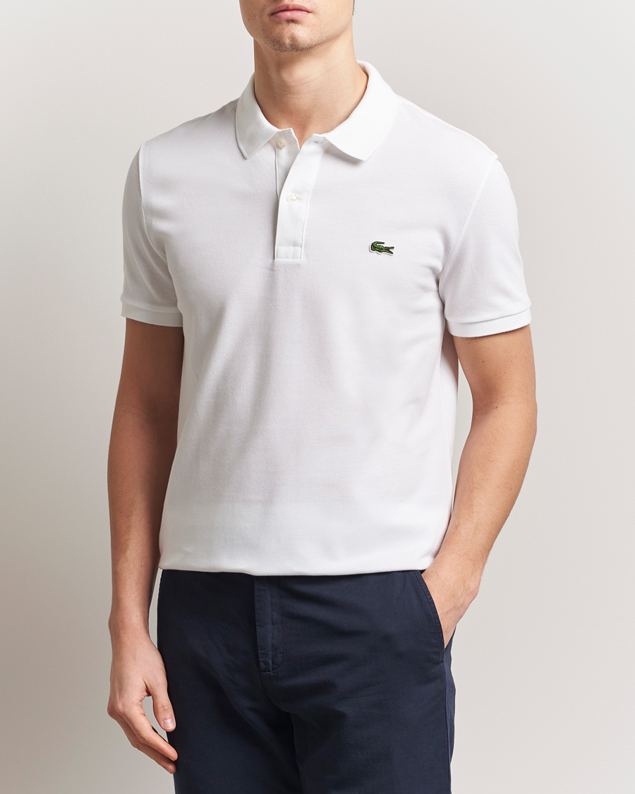 Hombres | Polos | Lacoste | Slim Fit Polo Piké White