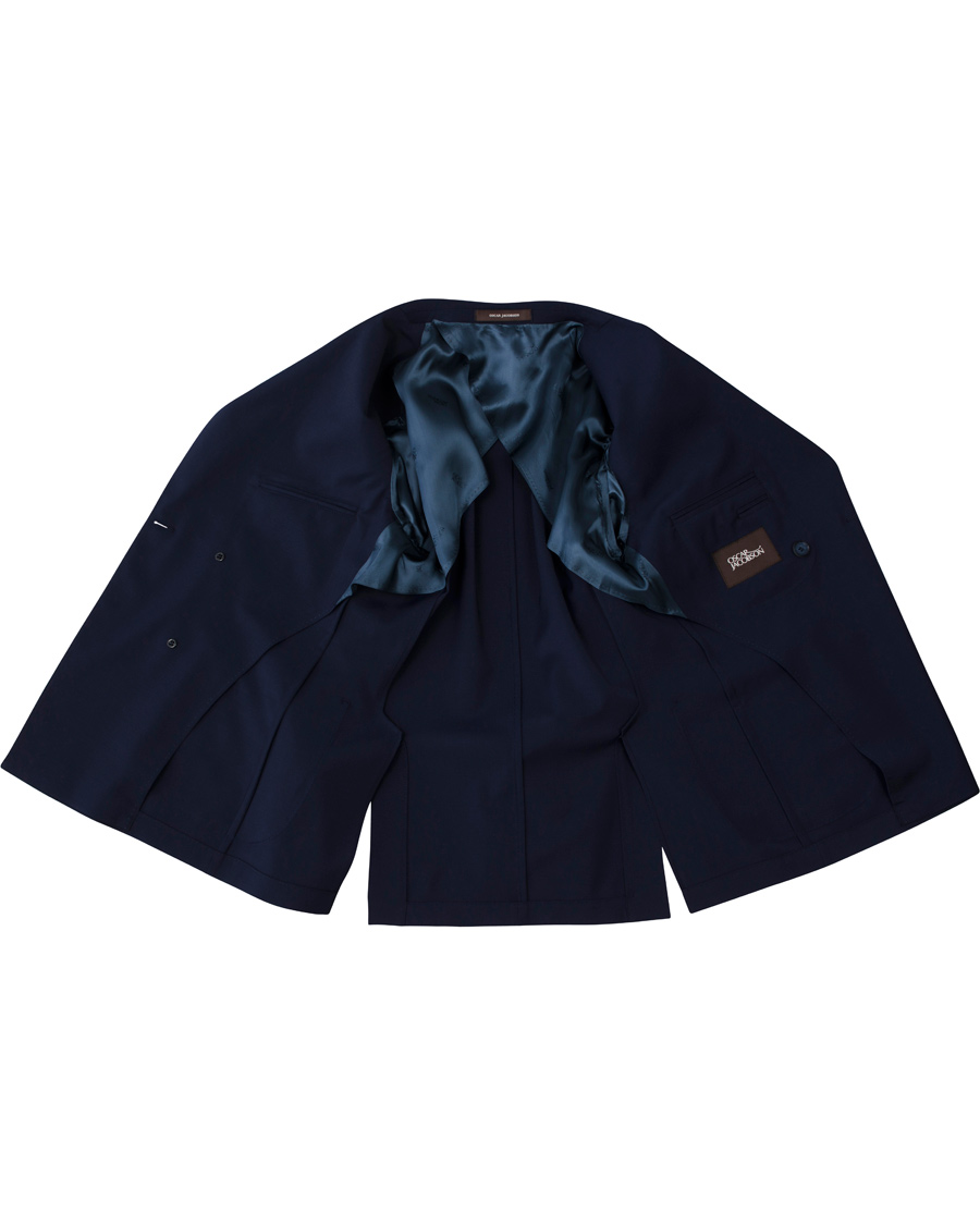 Hombres | Blazers | Oscar Jacobson | Erik Double Breasted Blazer Napoli Blue