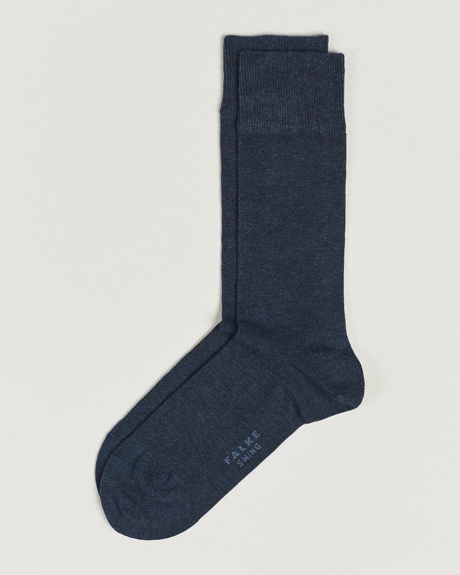 Hombres | Ropa interior y calcetines | Falke | Swing 2-Pack Socks Blue Melange