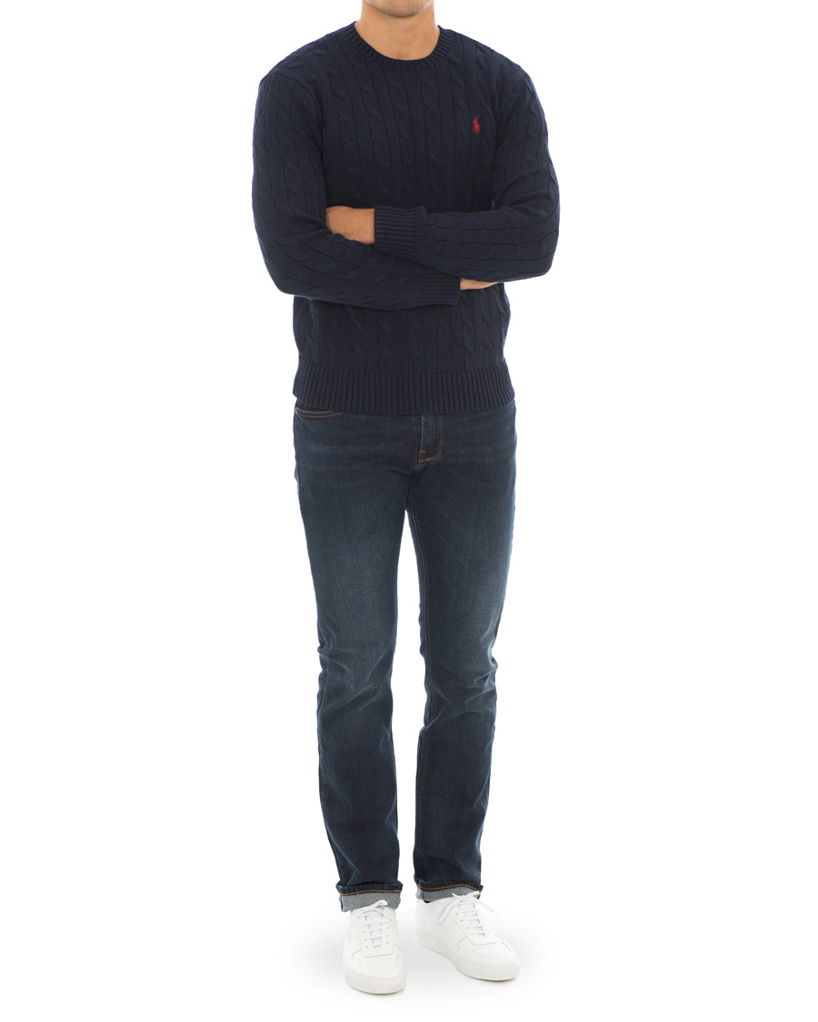 Hombres | Jerséis y prendas de punto | Polo Ralph Lauren | Cotton Cable Crew Neck Hunter Navy