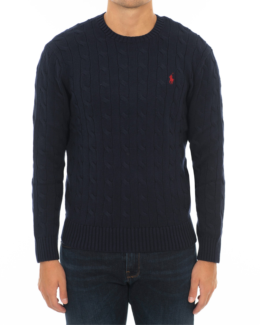 Hombres | Jerséis y prendas de punto | Polo Ralph Lauren | Cotton Cable Crew Neck Hunter Navy