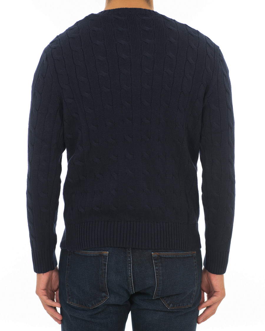 Hombres | Jerséis y prendas de punto | Polo Ralph Lauren | Cotton Cable Crew Neck Hunter Navy