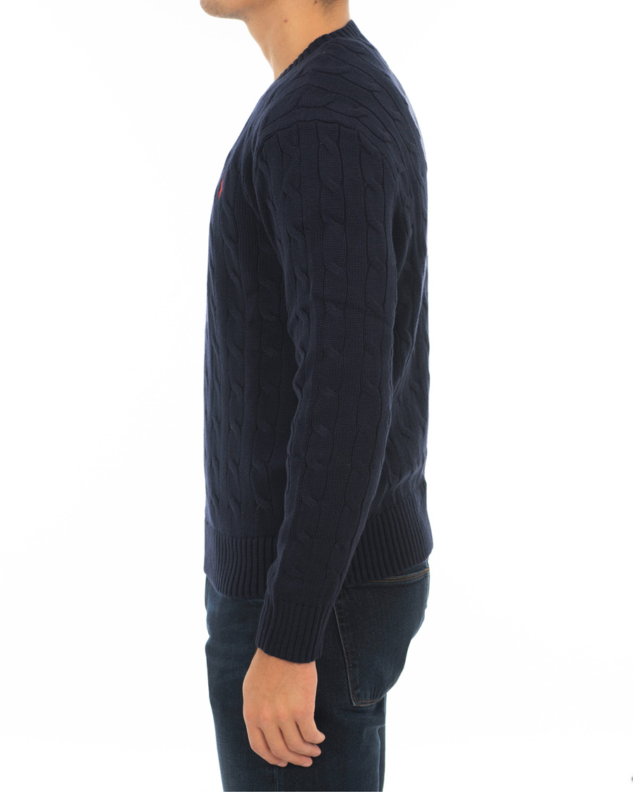 Hombres | Jerséis y prendas de punto | Polo Ralph Lauren | Cotton Cable Crew Neck Hunter Navy