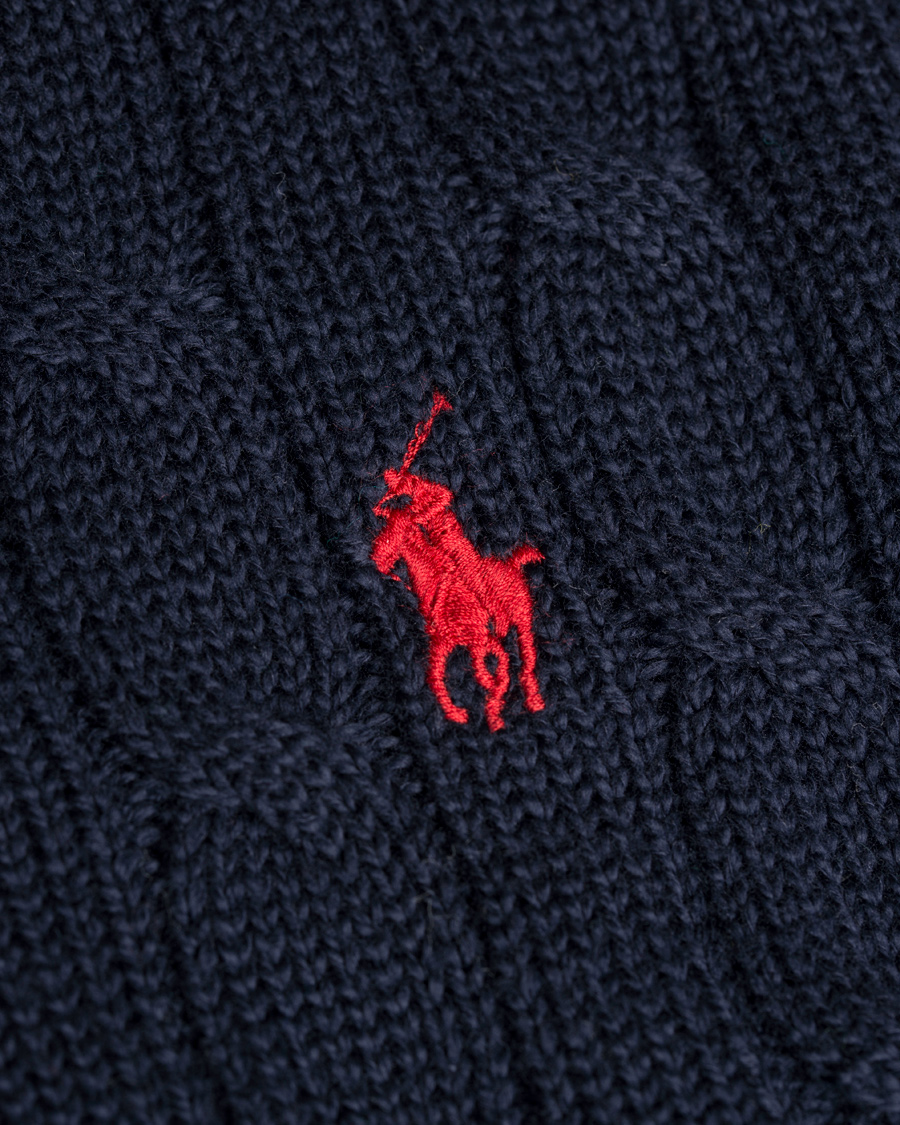 Hombres | Jerséis y prendas de punto | Polo Ralph Lauren | Cotton Cable Crew Neck Hunter Navy