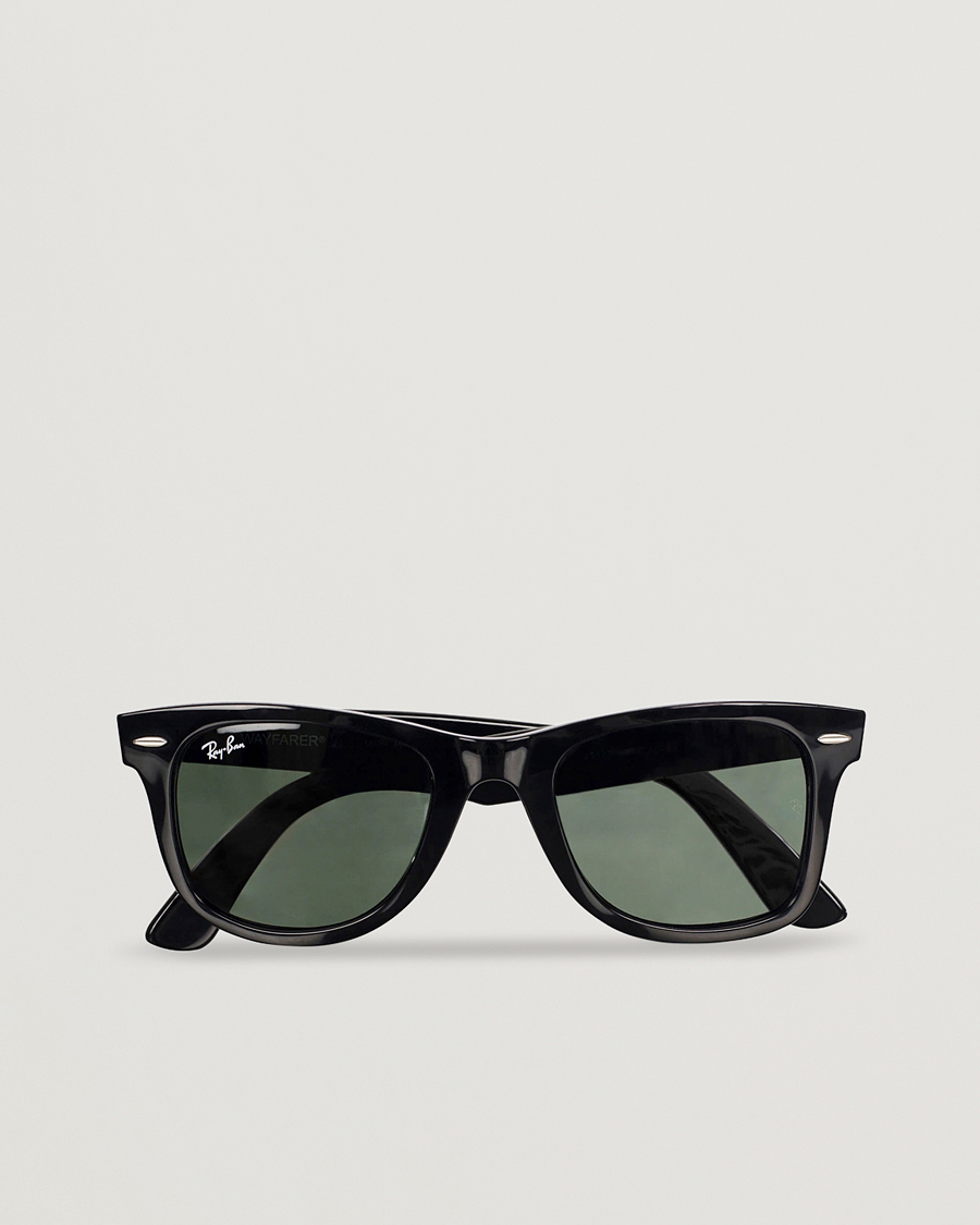 Hombres | Gafas de sol | Ray-Ban | Original Wayfarer Sunglasses Black/Crystal Green