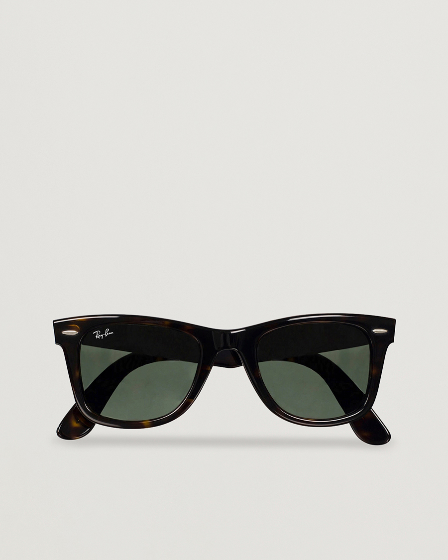Hombres | Gafas de sol | Ray-Ban | Original Wayfarer Sunglasses Tortoise/Crystal Green