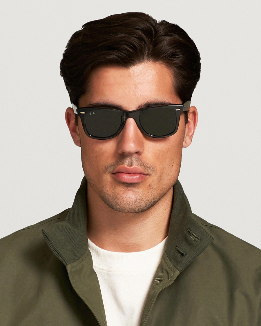 Hombres | Gafas de sol D-frame | Ray-Ban | Original Wayfarer Sunglasses Tortoise/Crystal Green
