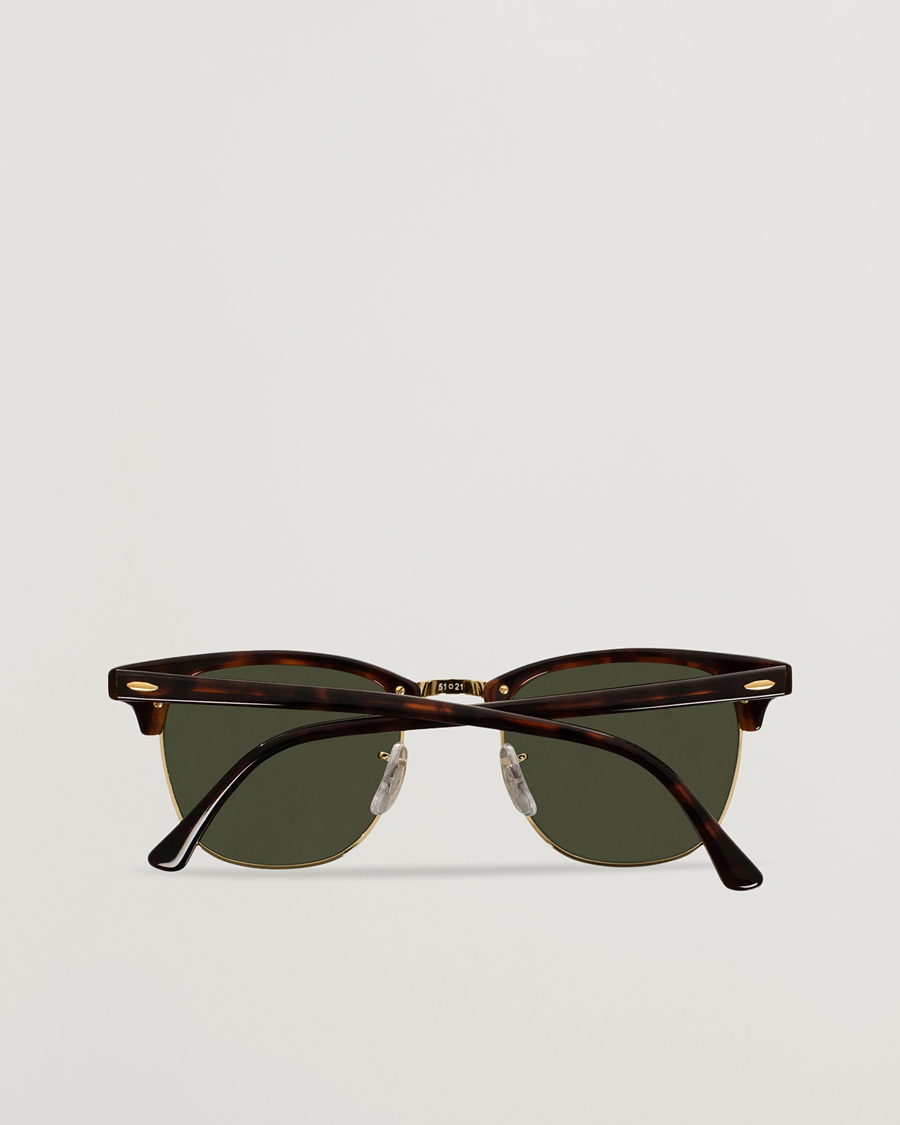 Hombres | Gafas de sol | Ray-Ban | Clubmaster Sunglasses Mock Tortoise/Crystal Green