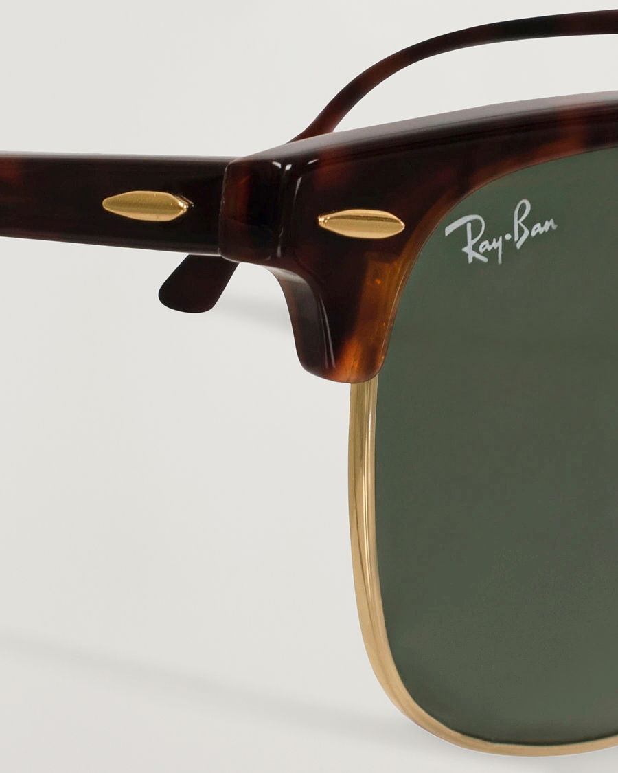 Hombres | Gafas de sol | Ray-Ban | Clubmaster Sunglasses Mock Tortoise/Crystal Green