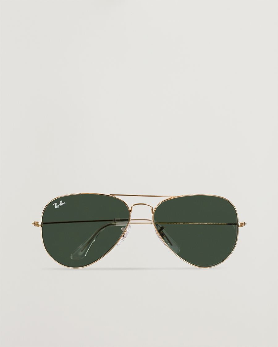 Hombres | Gafas de sol | Ray-Ban | 0RB3025 Aviator Large Metal Sunglasses Arista/Grey Green