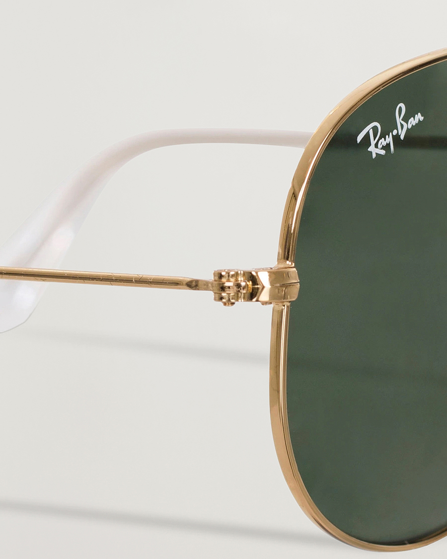 Hombres | Gafas de sol | Ray-Ban | 0RB3025 Aviator Large Metal Sunglasses Arista/Grey Green