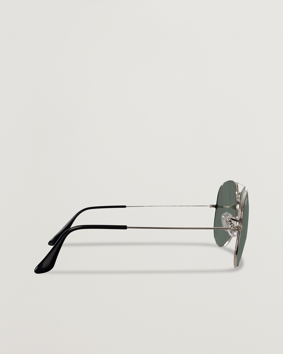 Hombres | Gafas de sol | Ray-Ban | 0RB3025 Aviator Large Metal Sunglasses Silver/Grey Mirror