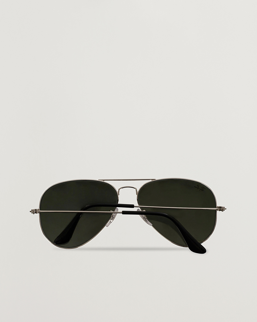 Hombres | Gafas de sol | Ray-Ban | 0RB3025 Aviator Large Metal Sunglasses Silver/Grey Mirror