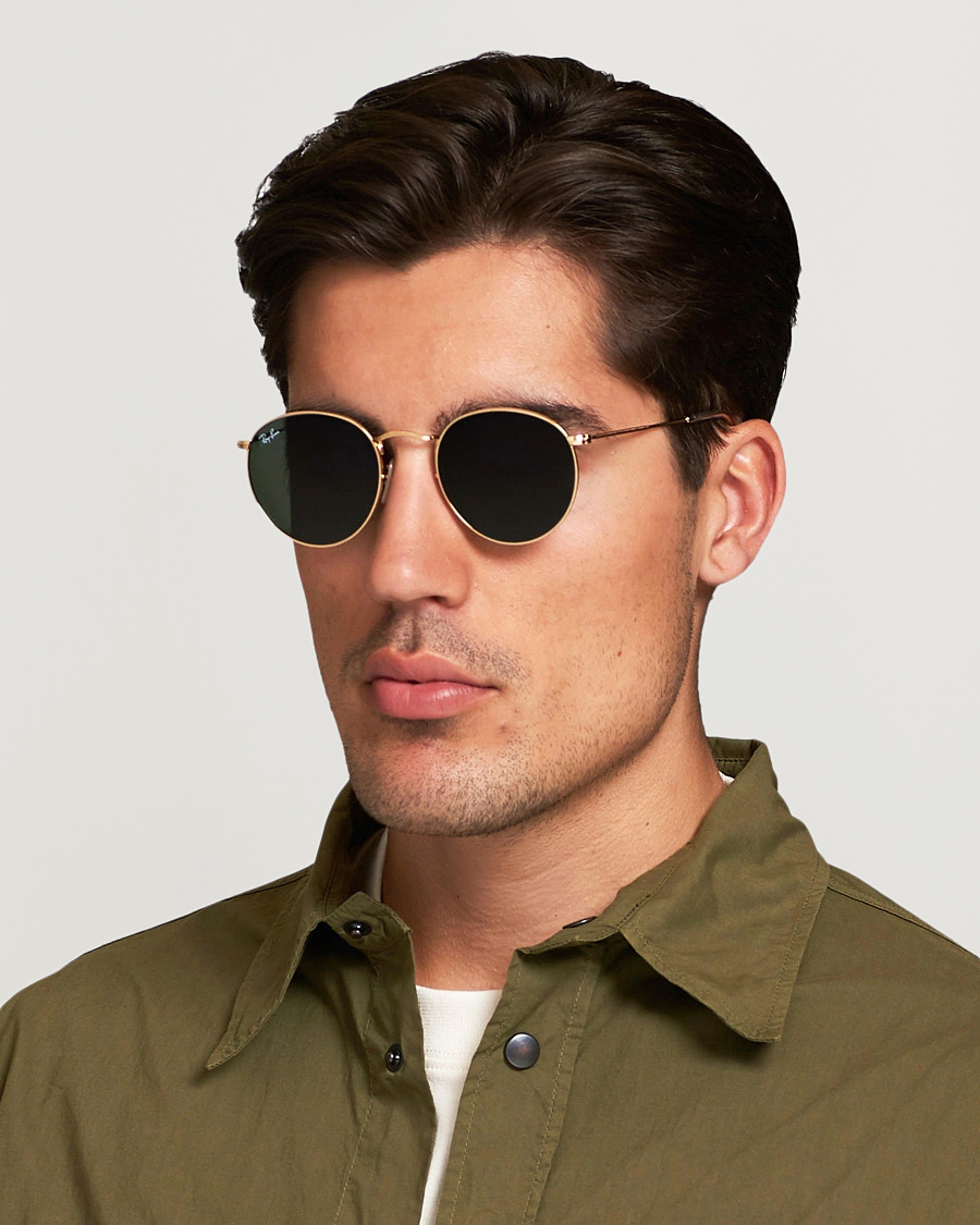 Hombres |  | Ray-Ban | RB3447 Metal Sunglasses Arista/Crystal Green