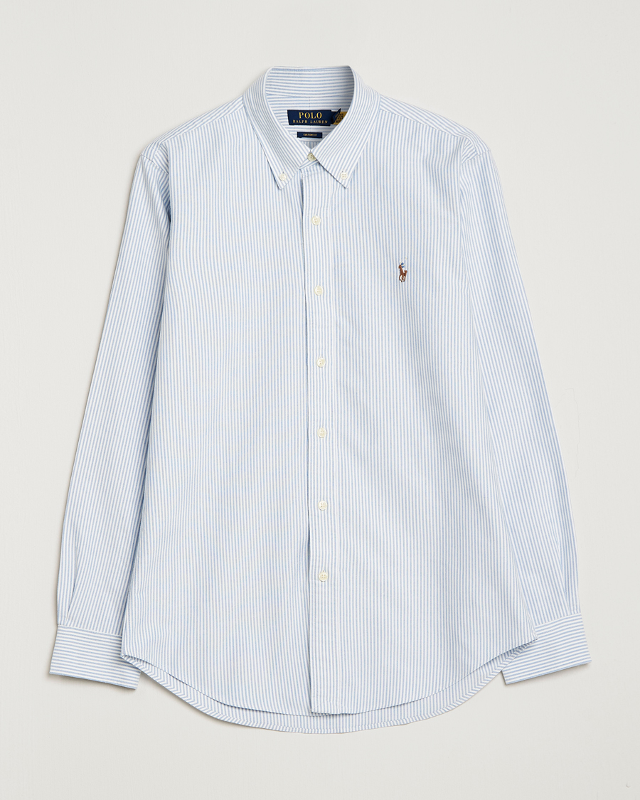 Hombres | Camisas | Polo Ralph Lauren | Custom Fit Oxford Shirt Stripes Blue