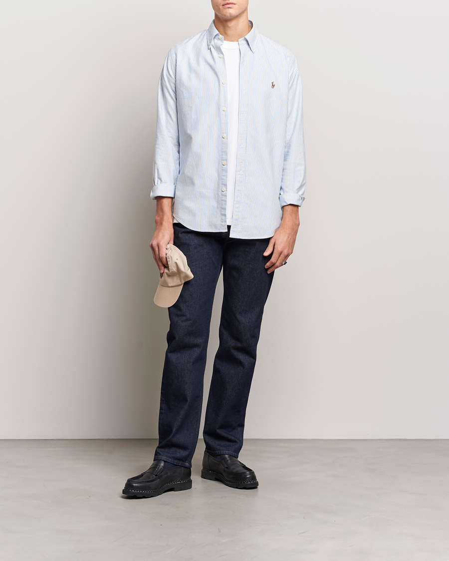 Hombres | Camisas | Polo Ralph Lauren | Custom Fit Oxford Shirt Stripes Blue