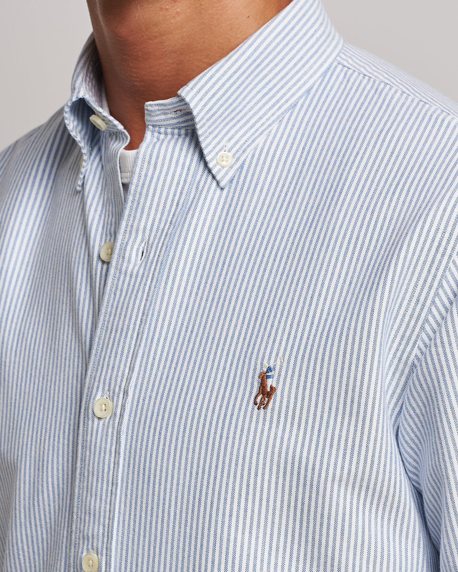 Hombres | Camisas | Polo Ralph Lauren | Custom Fit Oxford Shirt Stripes Blue