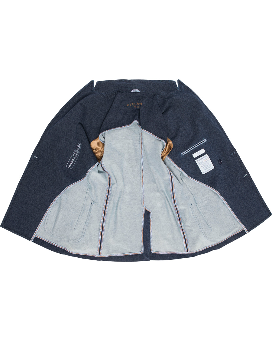 Hombres | Blazers | Circolo 1901 | Circolo Double Breasted Jersey Blazer Indigo Blue
