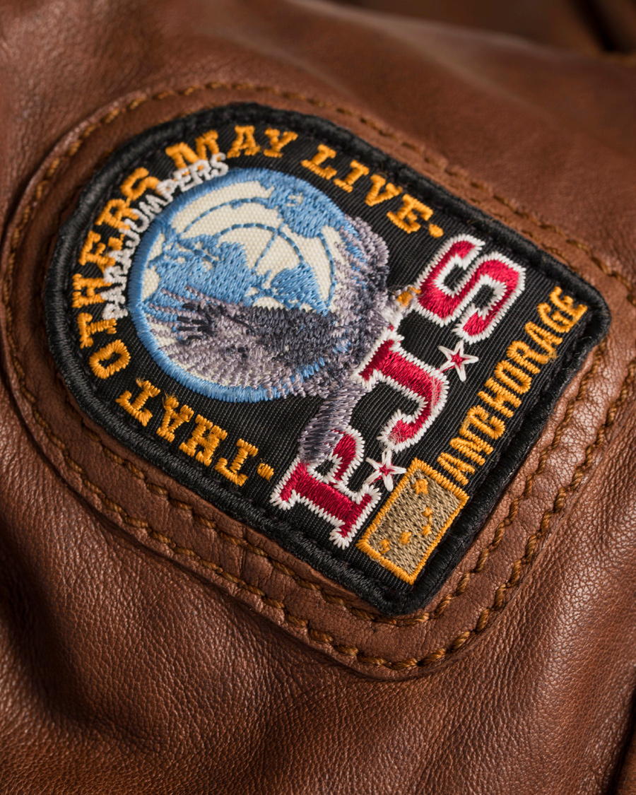 Hombres | Abrigos y chaquetas | Parajumpers | Josh Distressed Leather Jacket Brown