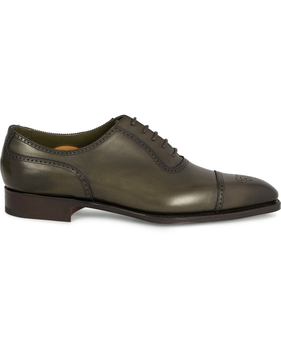 Hombres | Edward Green Lichfield II Brogue Olive Antique Calf | Edward Green | Lichfield II Brogue Olive Antique Calf