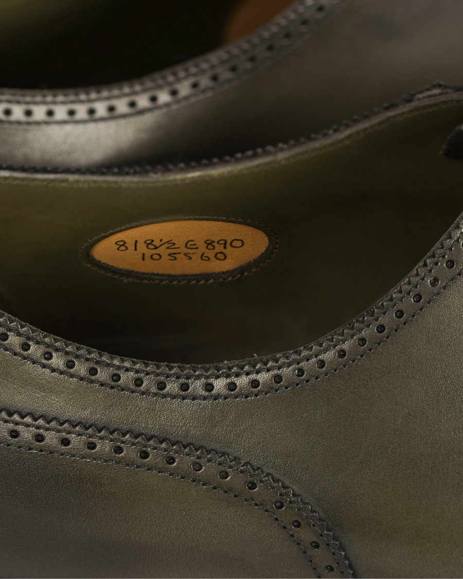 Hombres | Edward Green Lichfield II Brogue Olive Antique Calf | Edward Green | Lichfield II Brogue Olive Antique Calf