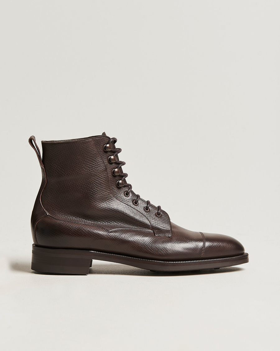 Hombres | Botas | Edward Green | Galway Grained Boot Dark Brown Utah Calf