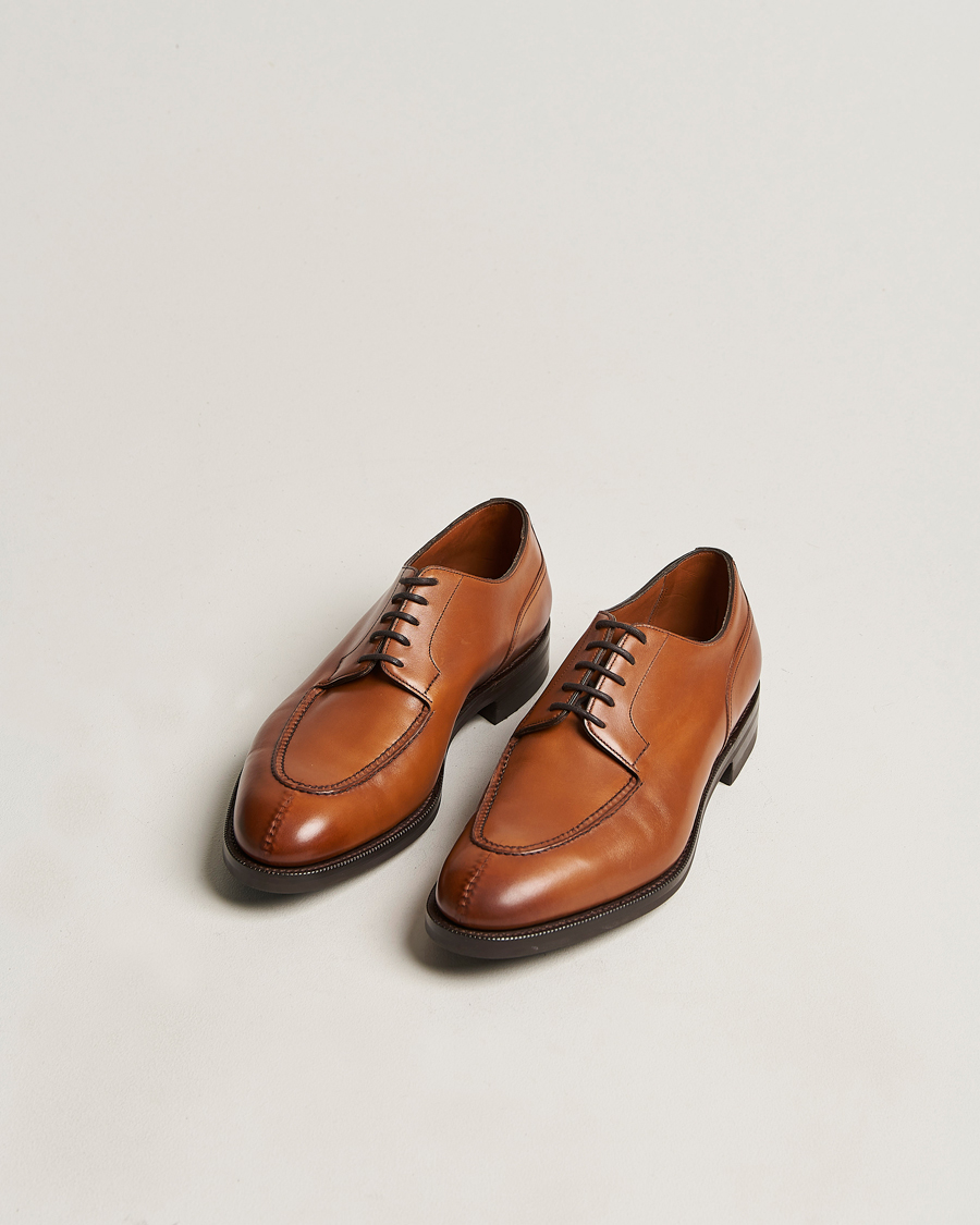 Hombres | Zapatos de traje | Edward Green | Dover Split Toe Derby Chestnut