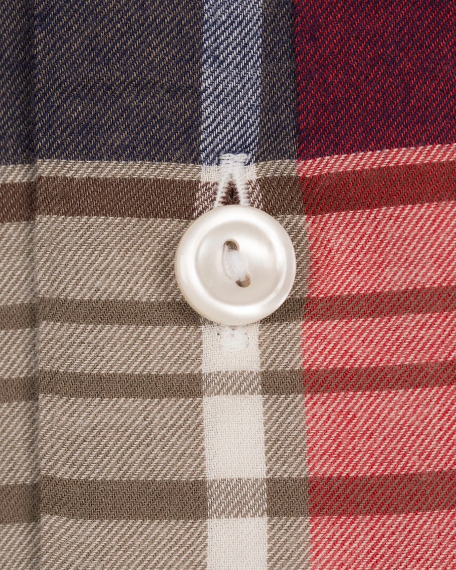 Hombres | Camisas | Eton | Slim Fit Shirt Green Ribbon Flannel Red