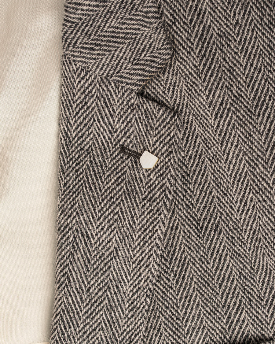 Hombres | Blazers | GANT | The Arcive Herringbone Blazer Antracite Melange