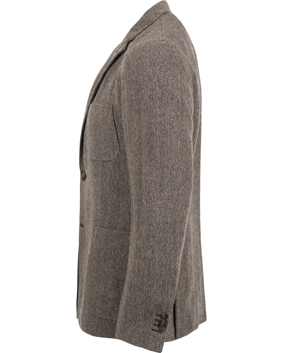 Hombres | Blazers | GANT | The Arcive Herringbone Blazer Antracite Melange