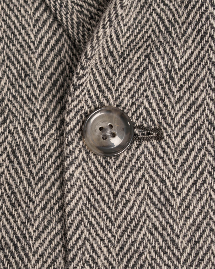 Hombres | Blazers | GANT | The Arcive Herringbone Blazer Antracite Melange