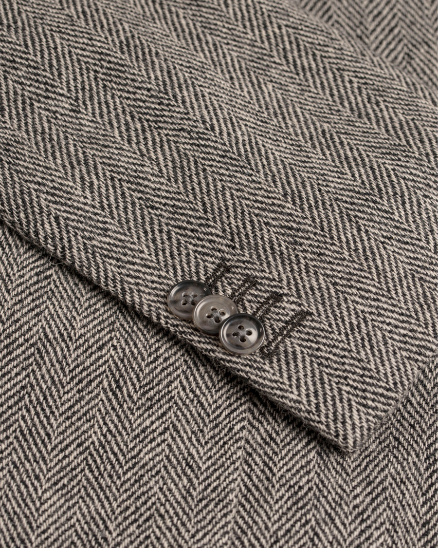 Hombres | Blazers | GANT | The Arcive Herringbone Blazer Antracite Melange